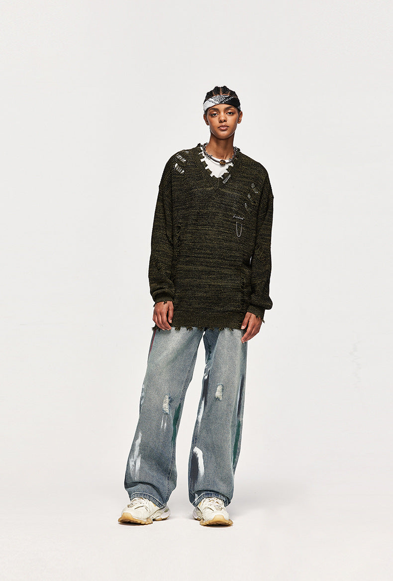 Elarova |  High Street Ripped Sweater für Damen