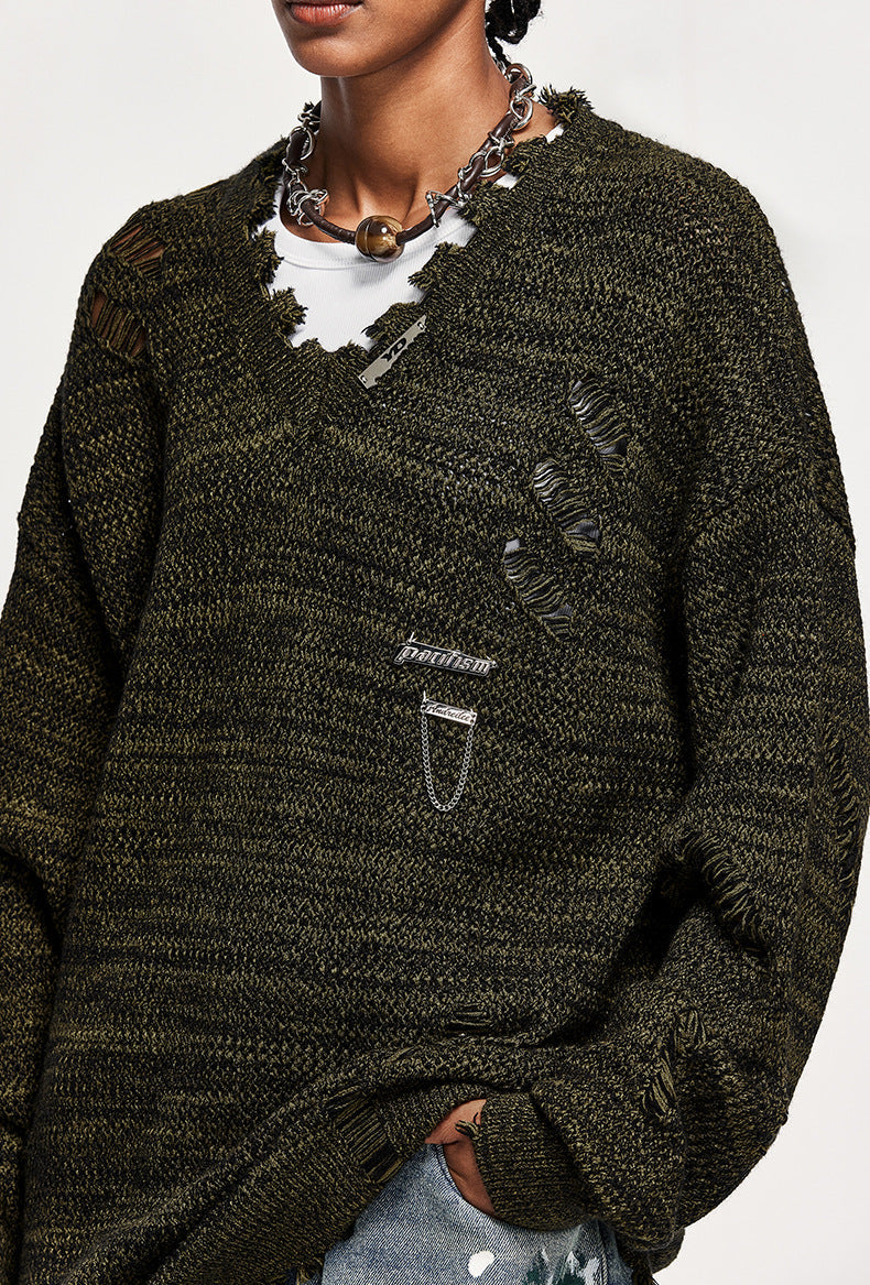 Elarova |  High Street Ripped Sweater für Damen