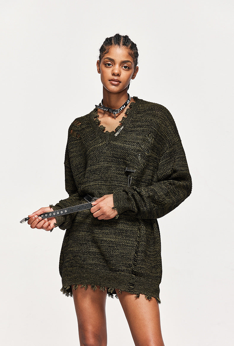 Elarova |  High Street Ripped Sweater für Damen