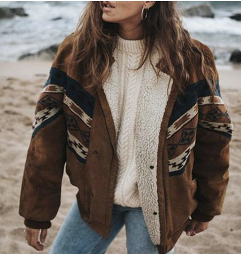 Hochwertige Boho-Winterjacke Catarina
