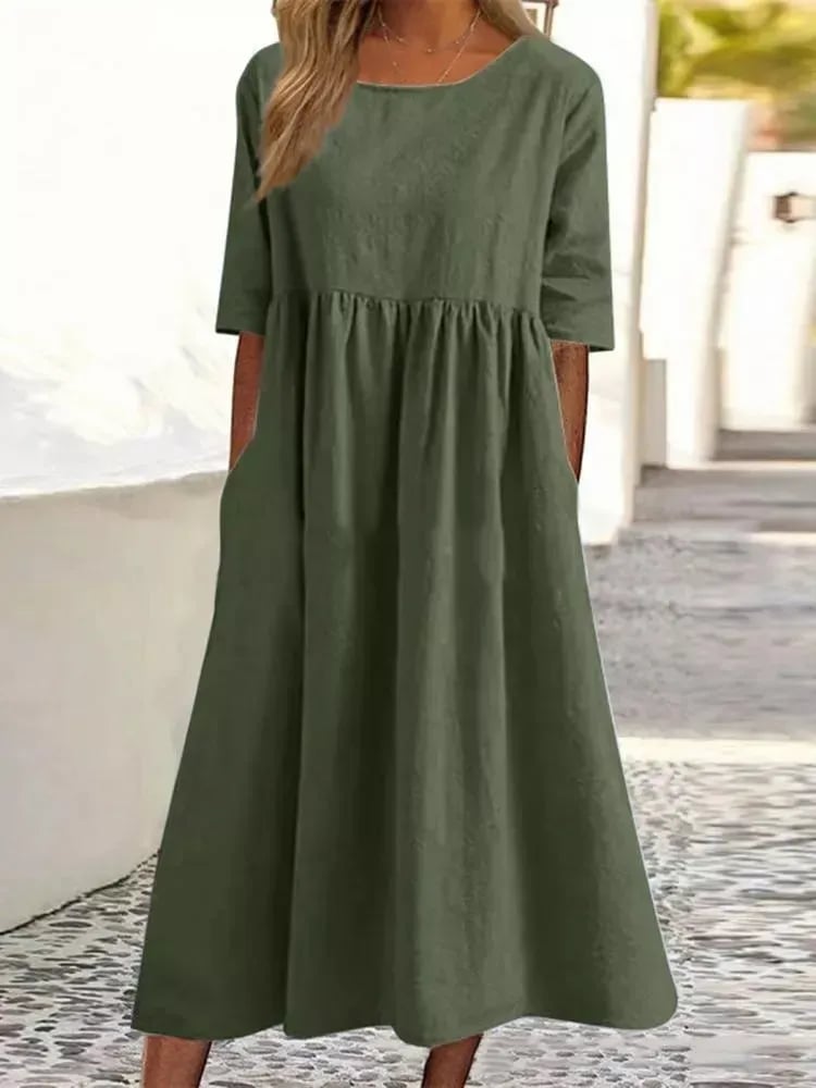 Ivanna™ – Damen Kleid Aus Leichter Baumwolle Für Sommerliche Eleganz-5