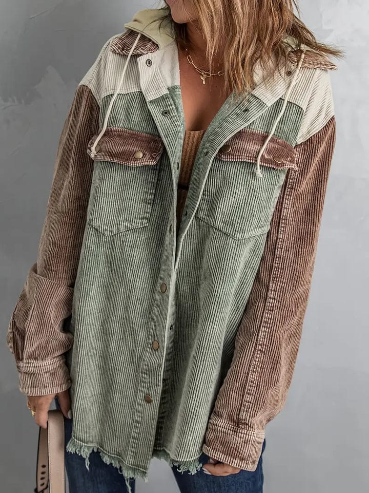 Elarova |  Jacke mit Kapuze und Knopfleiste für Damen