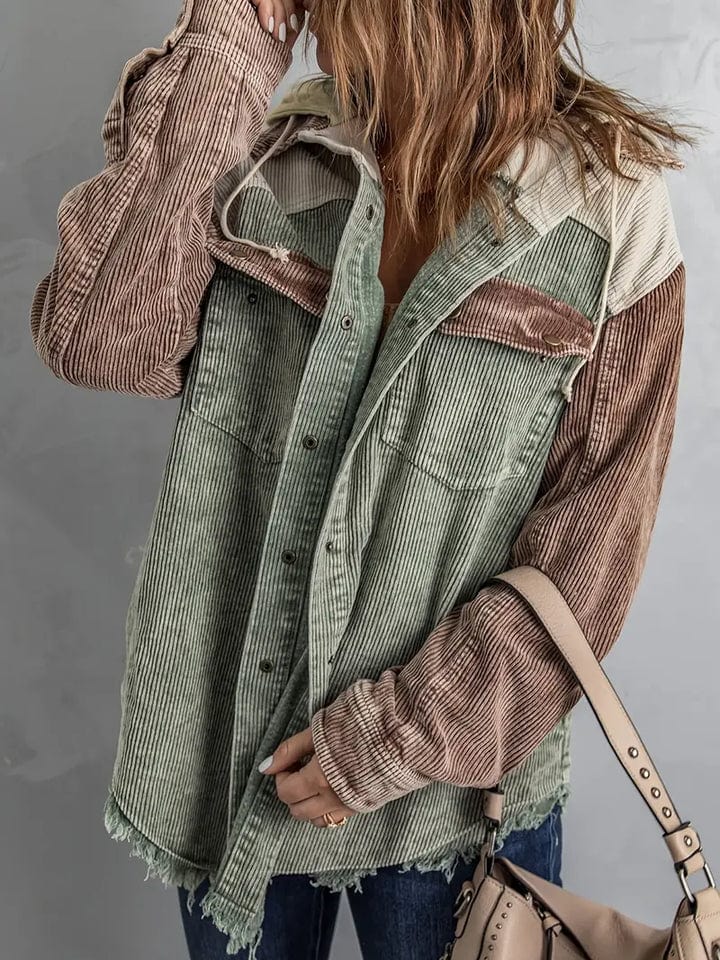 Elarova |  Jacke mit Kapuze und Knopfleiste für Damen