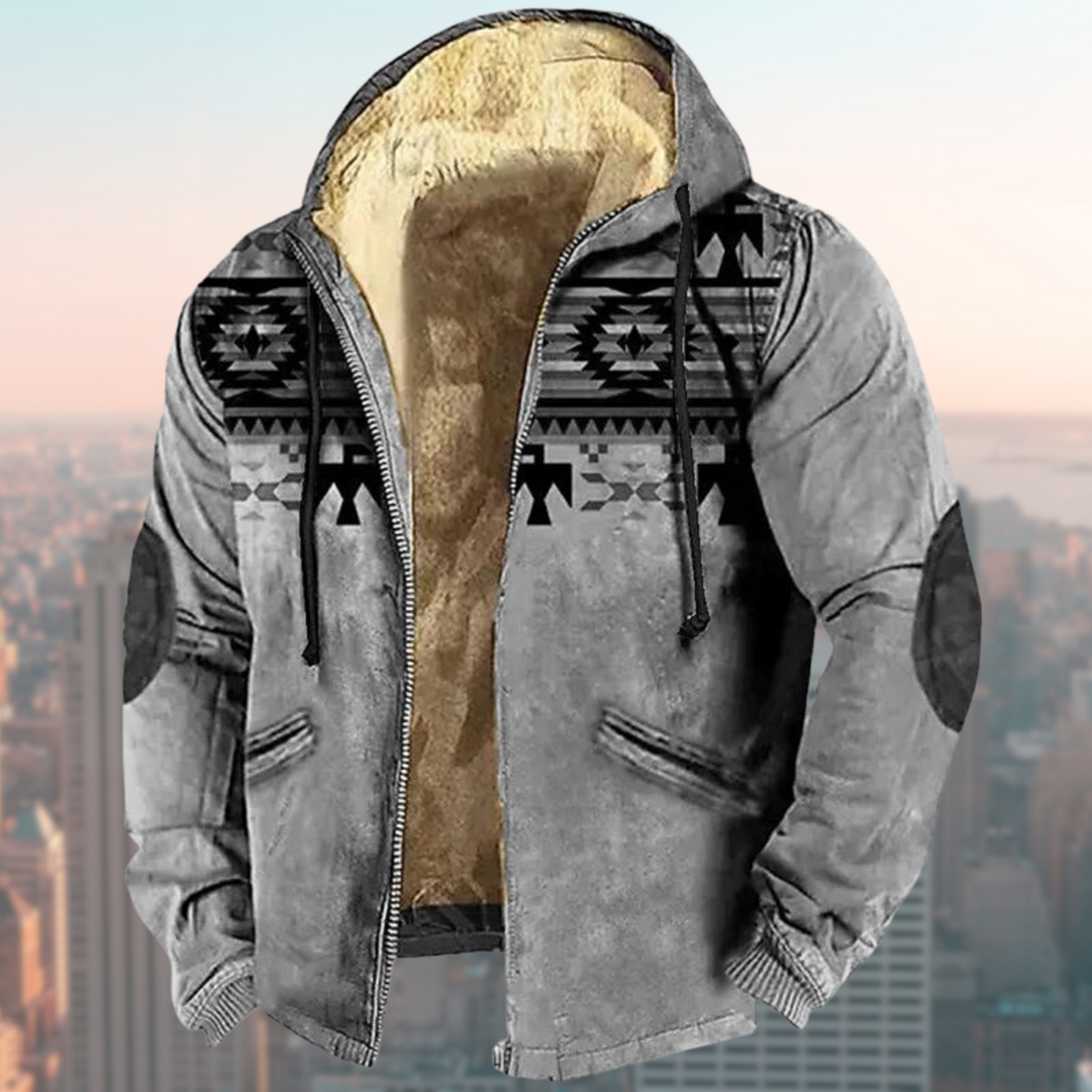Elarova | Jacke mit Kapuze und einheimischem Druck
