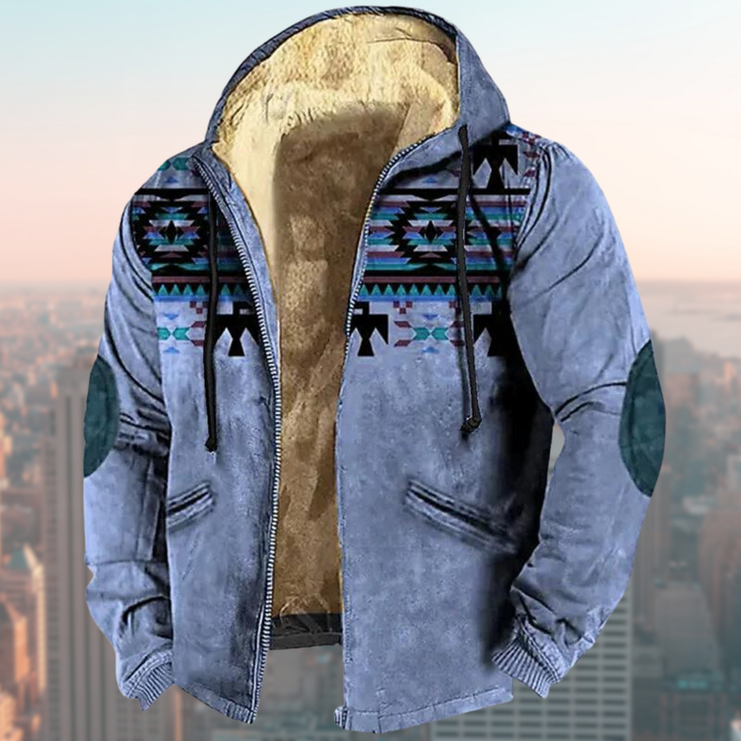 Elarova | Jacke mit Kapuze und einheimischem Druck