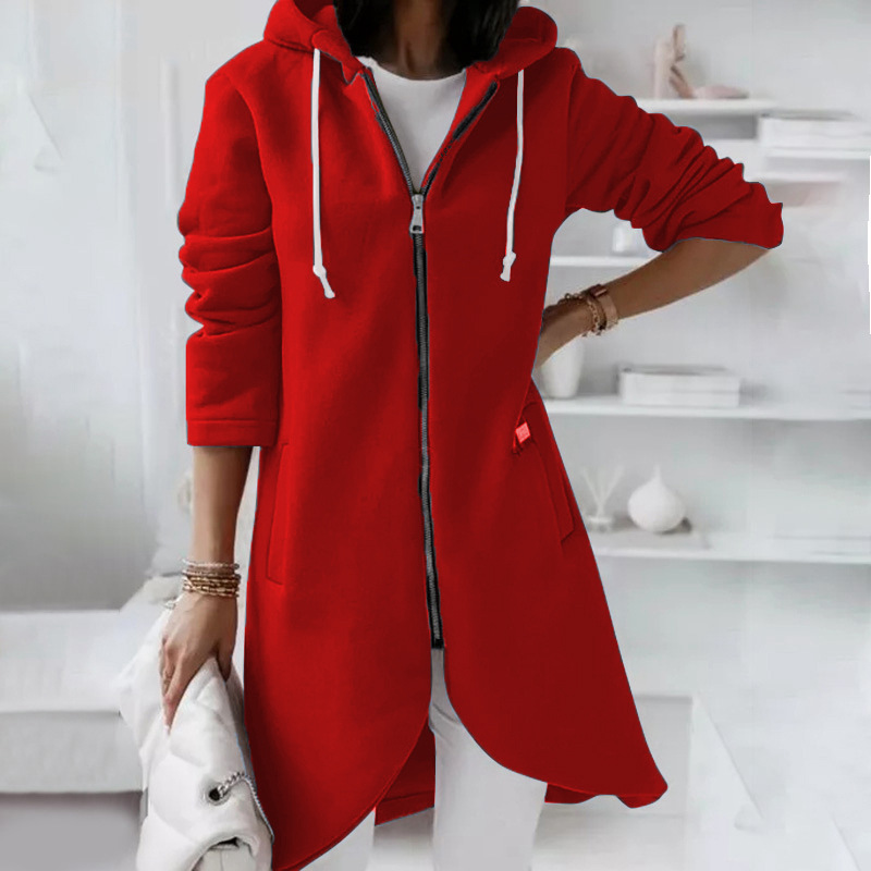Elarova |  Jacke mit Reißverschluss und Kapuze für Damen