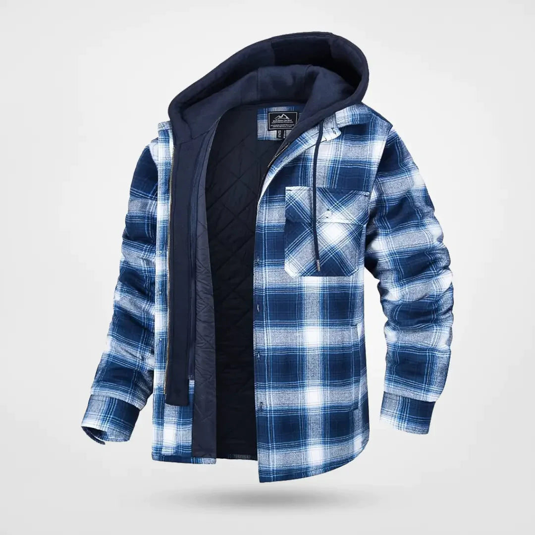 Elarova | Kapuzen-Button-Down-Jacke für Herren