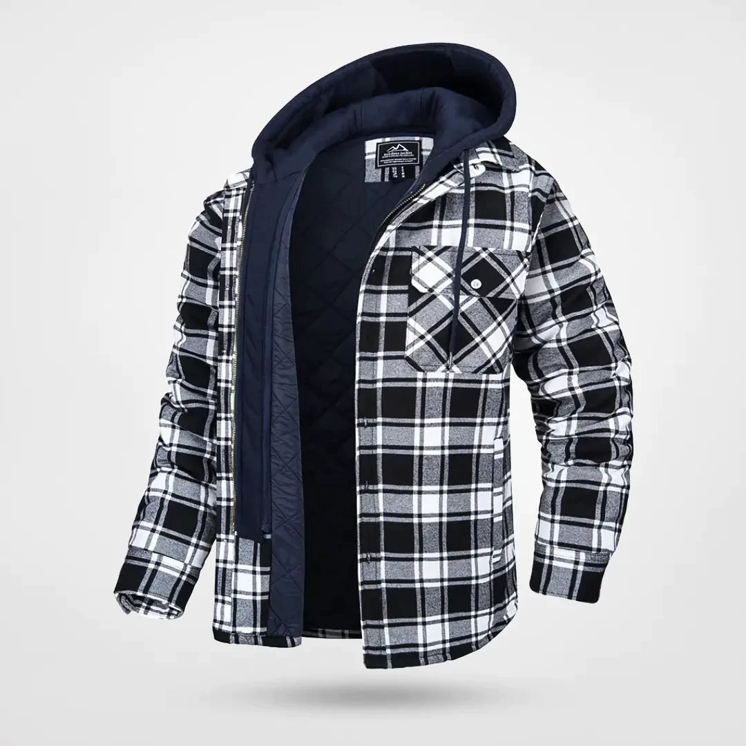 Elarova | Kapuzen-Button-Down-Jacke für Herren