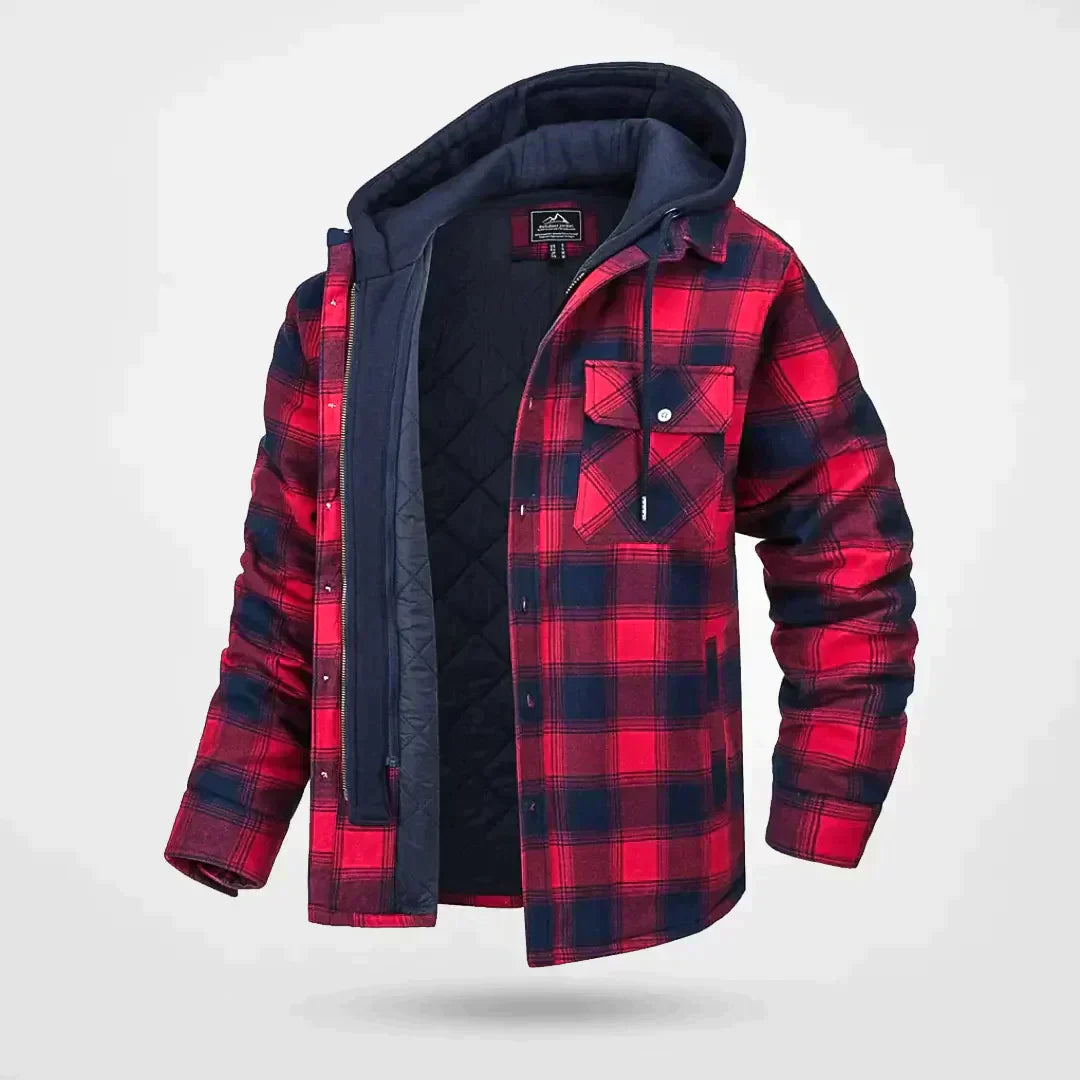 Elarova | Kapuzen-Button-Down-Jacke für Herren