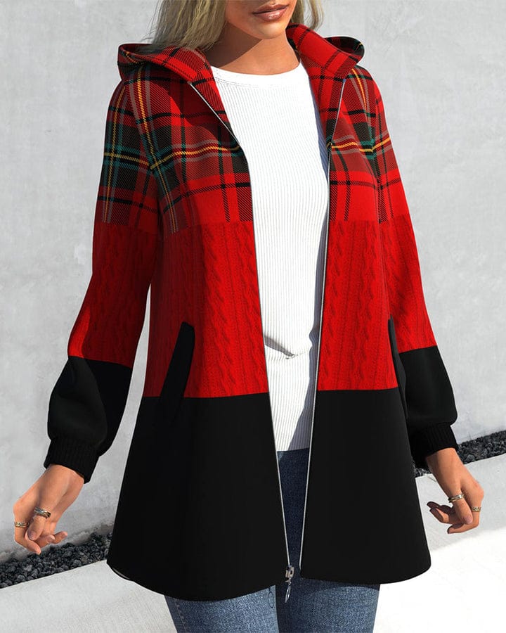 Elarova |  Karierte Jacke für Damen