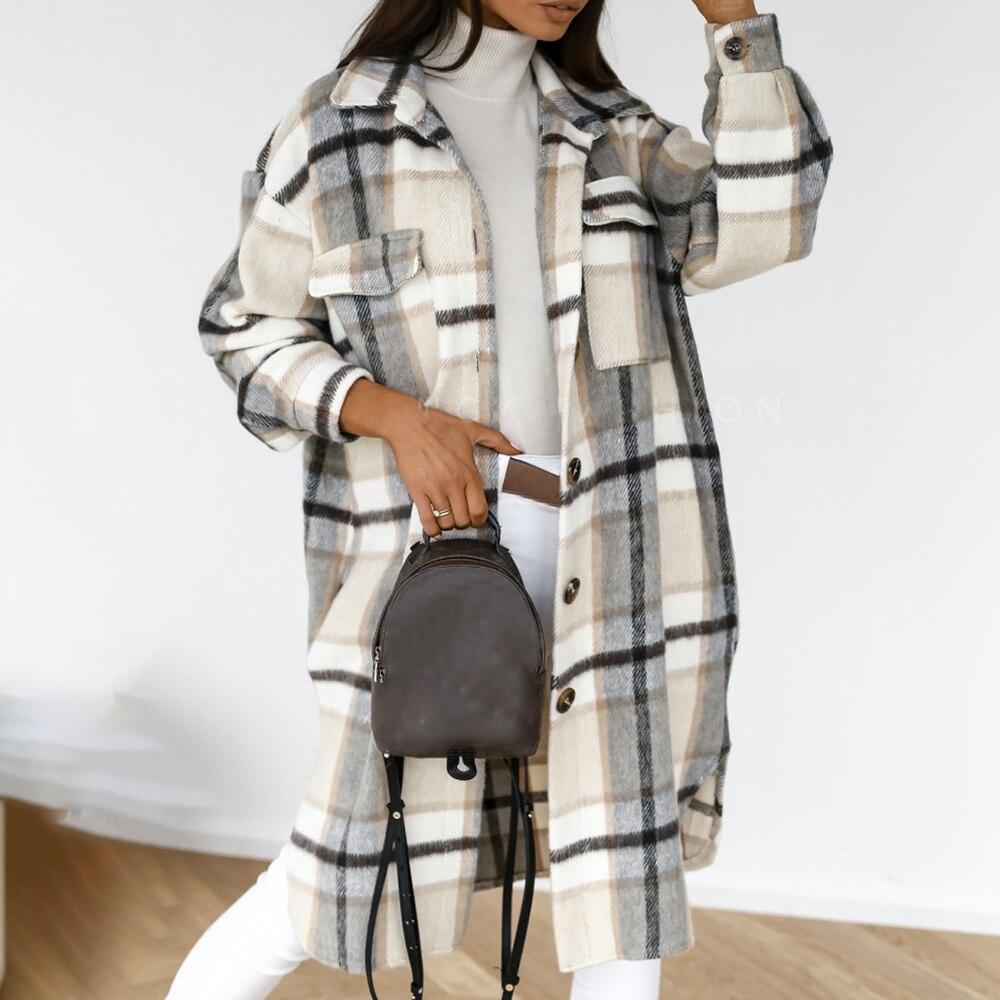 Elarova |  Karierte Jacke für Damen