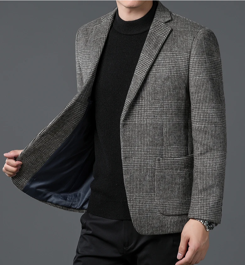 Elarova | Karierten Blazer für Herren