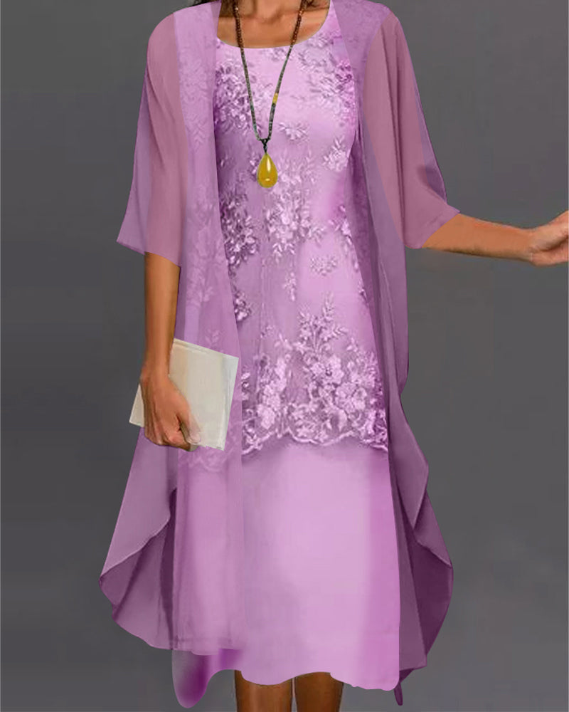 Klara: Elegantes Chiffon-Ensemble