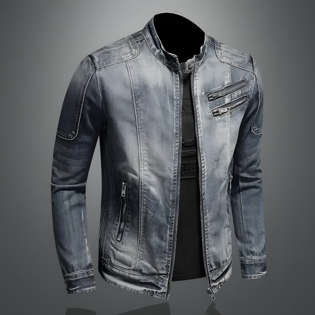Elarova | Klassische Biker-Jeansjacke