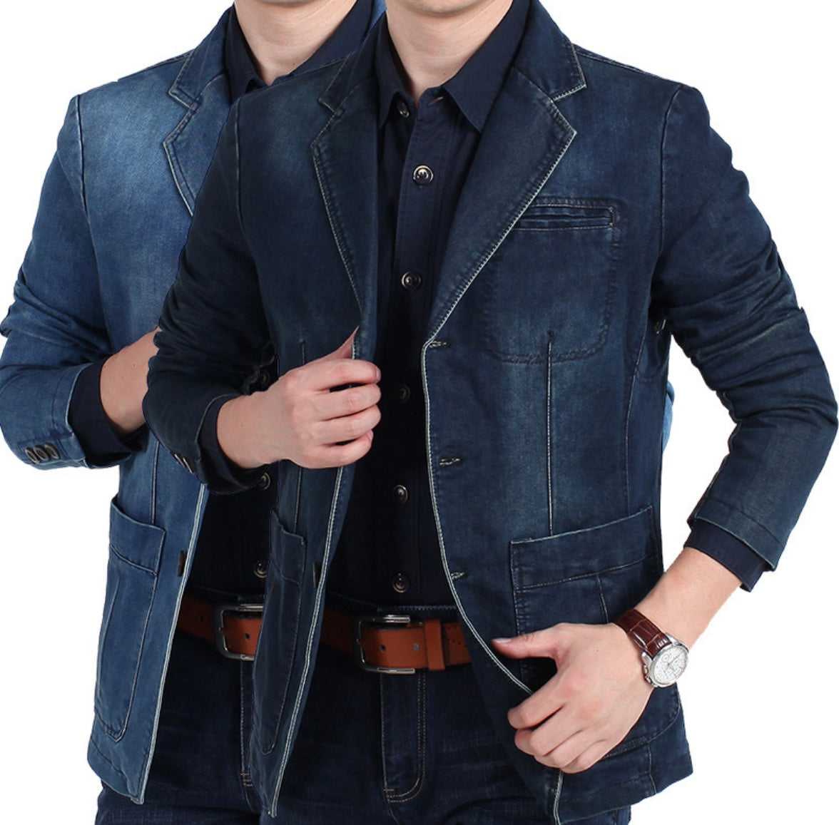 Elarova |  Klassischer Blazer mit Revers für Herren