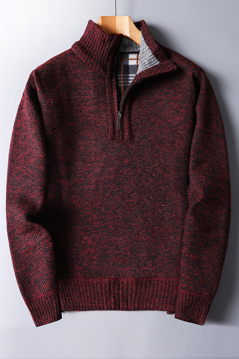 Komfortabler Herren Strickpullover mit Reißverschluss