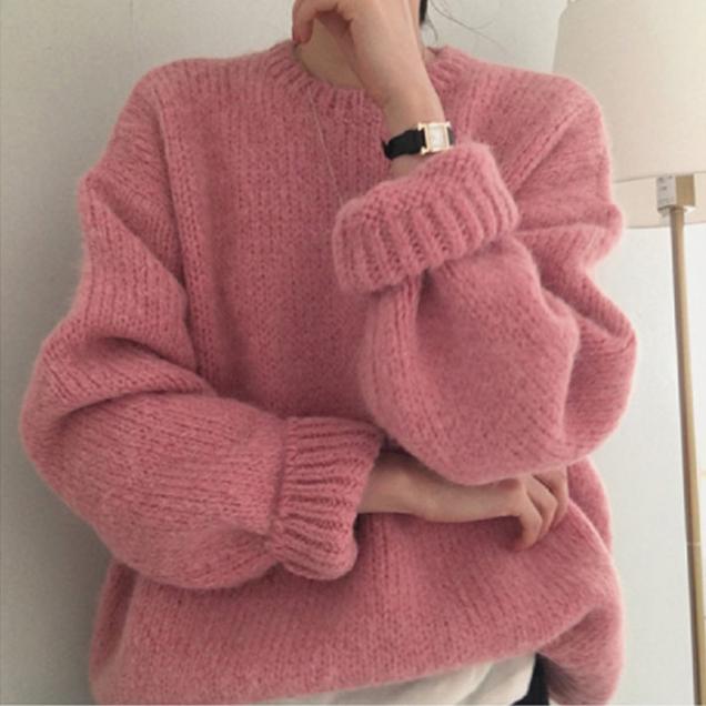 Kora: Langarm-Strickpullover
