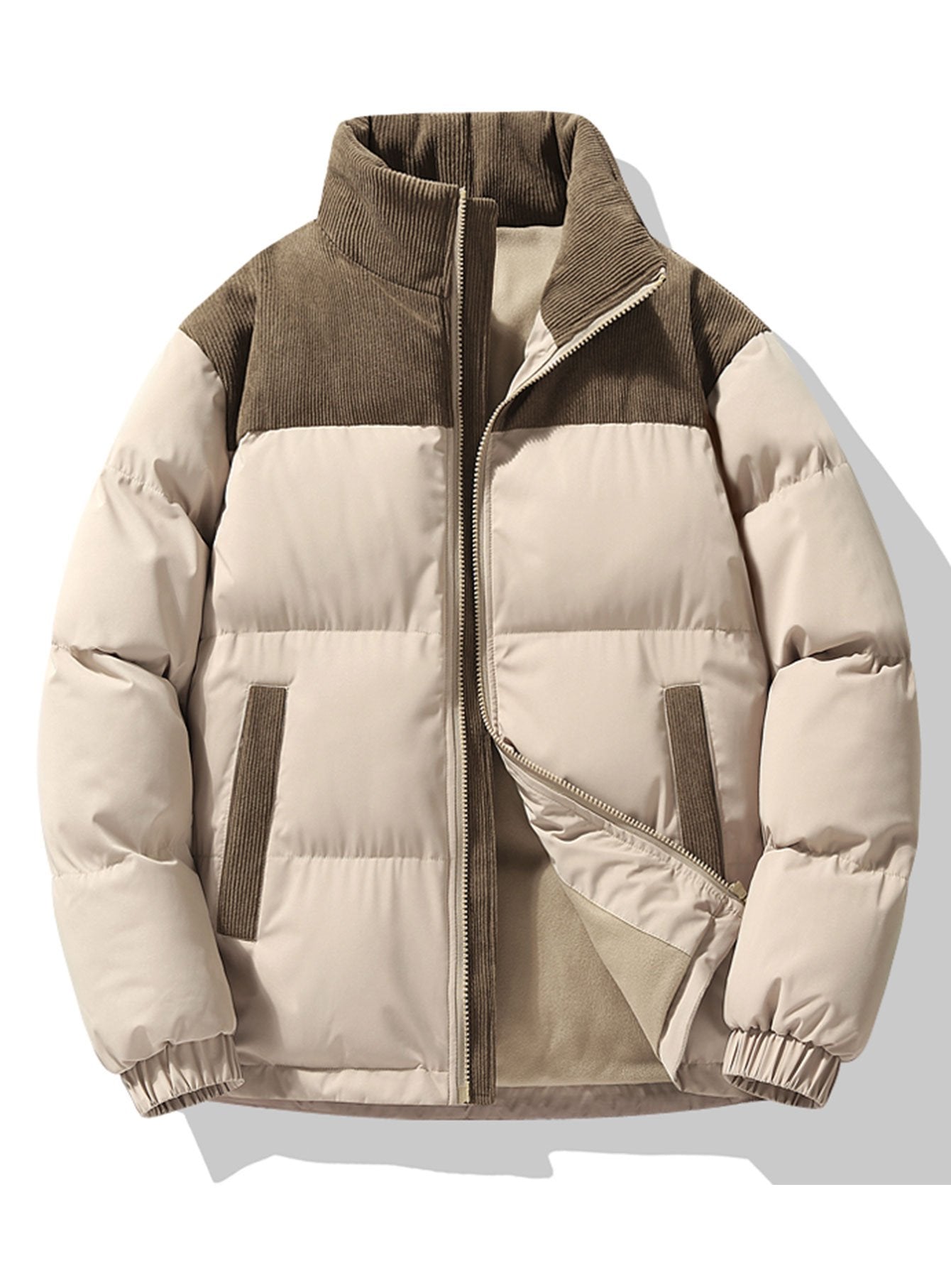 Elarova | Kordkragen-Pufferjacke für Herren