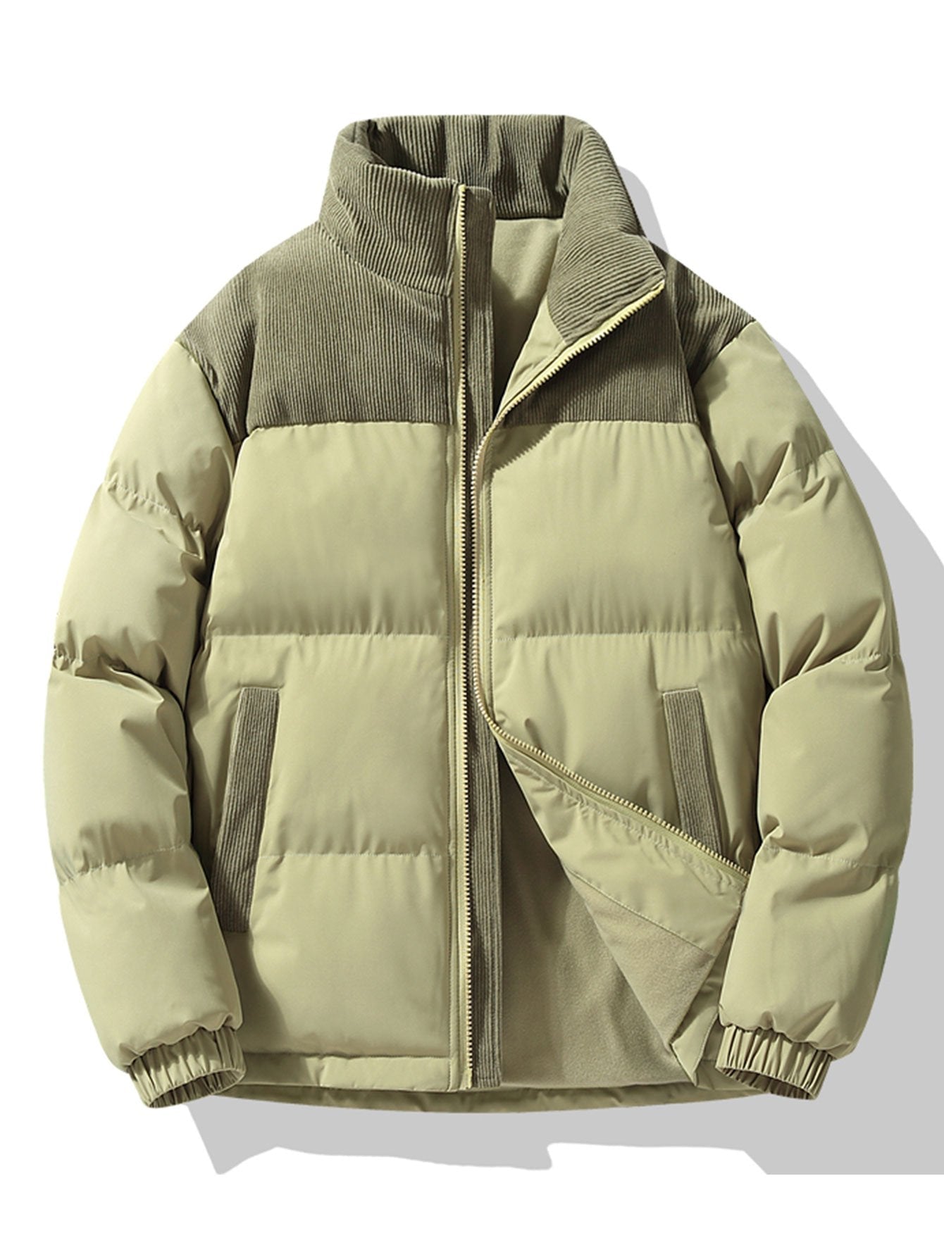 Elarova | Kordkragen-Pufferjacke für Herren