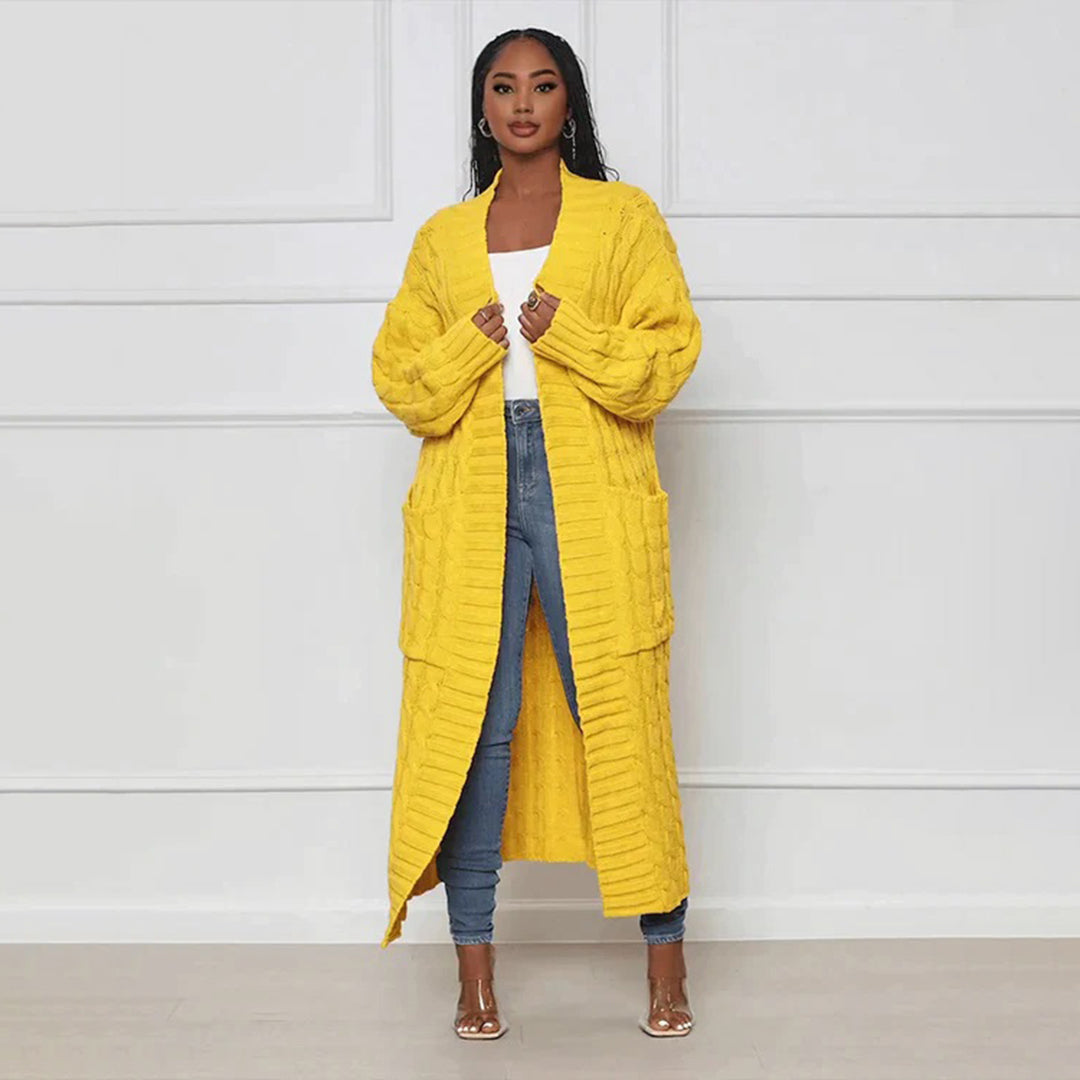 Elarova |  Lange Strickjacke für Damen