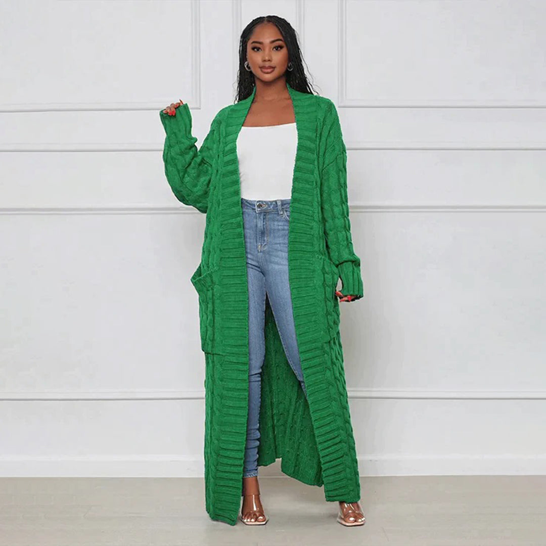 Elarova |  Lange Strickjacke für Damen