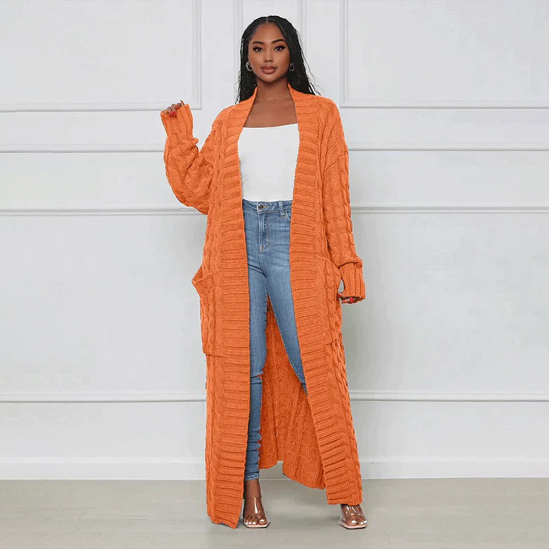 Elarova |  Lange Strickjacke für Damen