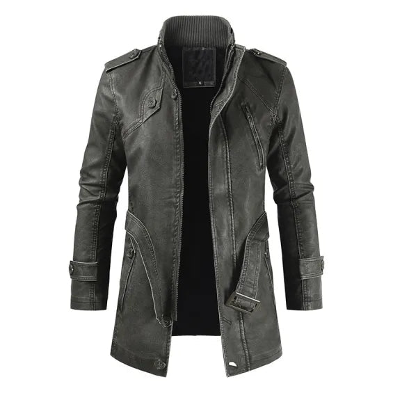 Elarova | Lange Vintage-Jacke mit mehreren Taschen für Herren