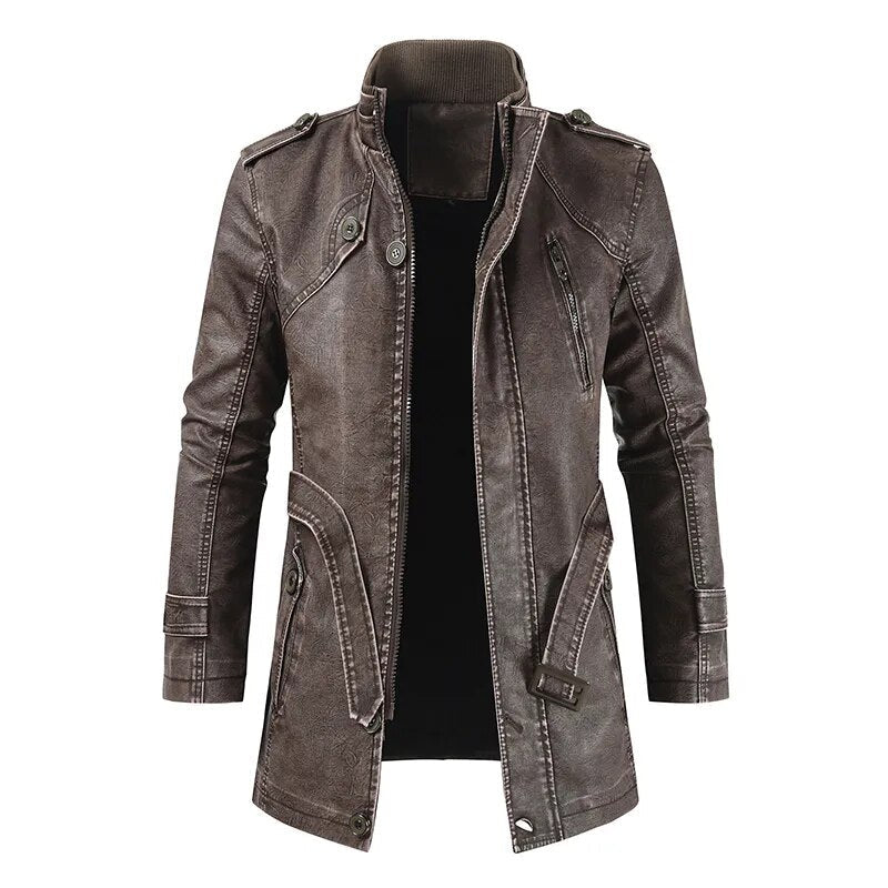 Elarova | Lange Vintage-Jacke mit mehreren Taschen für Herren
