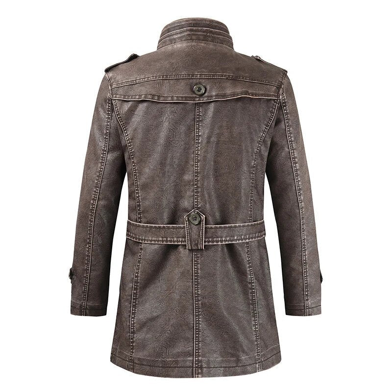 Elarova | Lange Vintage-Jacke mit mehreren Taschen für Herren