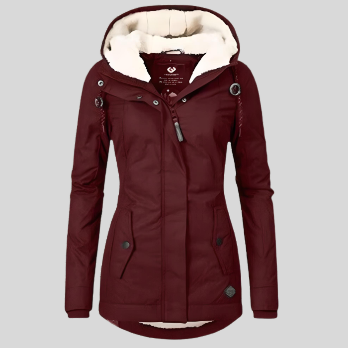 Elarova | Lange Wasserdichte Winterjacke Mit Kapuze & Futter