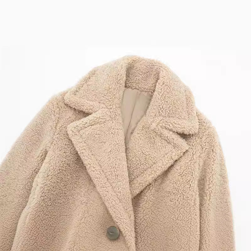 Elarova |  Langer Teddy-Mantel für Damen