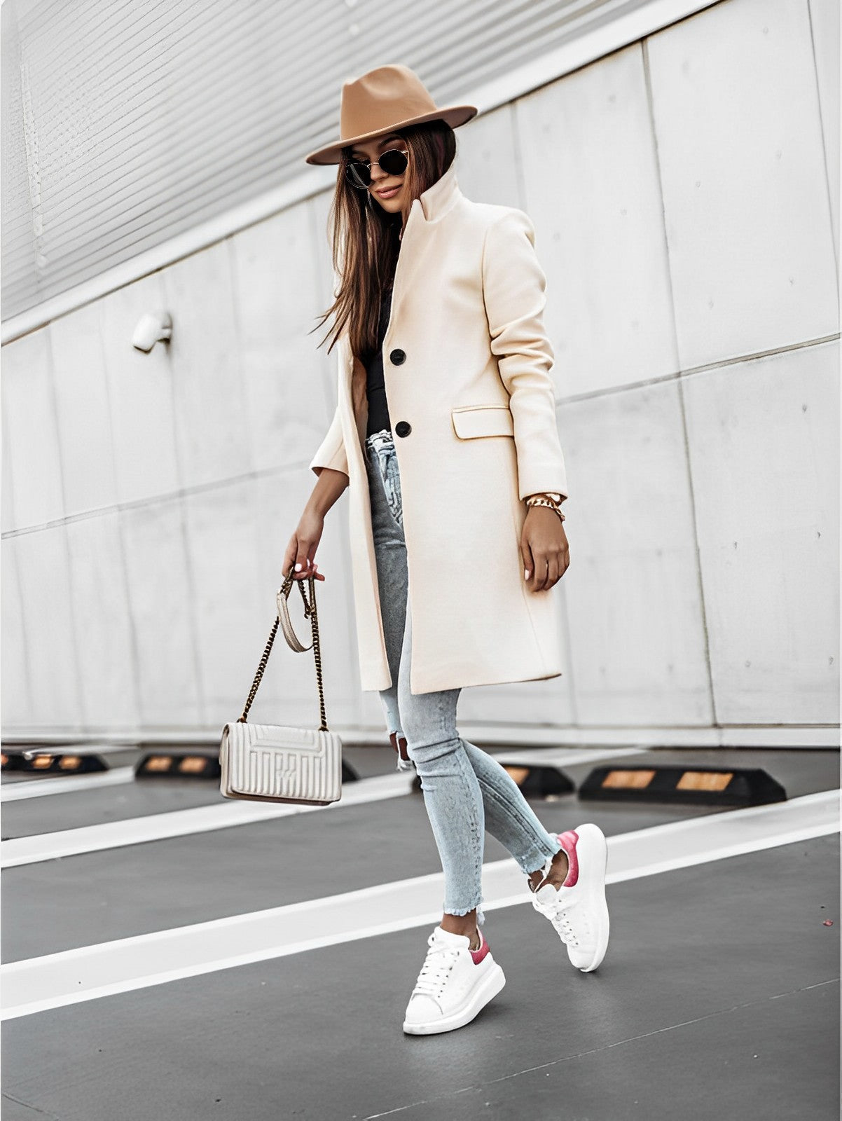 Elarova |  Langer Trenchcoat für Damen
