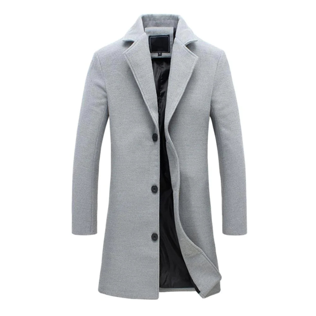 Elarova |  Langer Trenchcoat für Herren