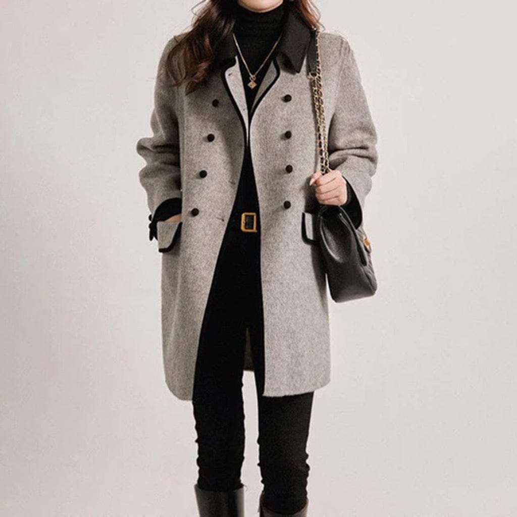 Elarova |  Langer eleganter Mantel für Damen