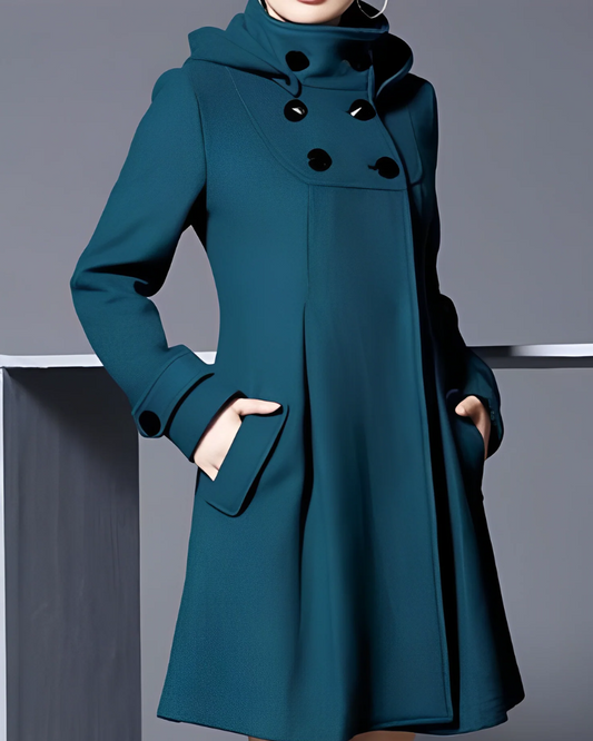 Elarova |  Langjacke mit Knöpfen vorne für Damen