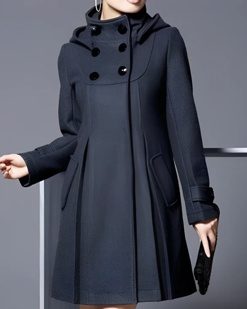 Elarova |  Langjacke mit Knöpfen vorne für Damen