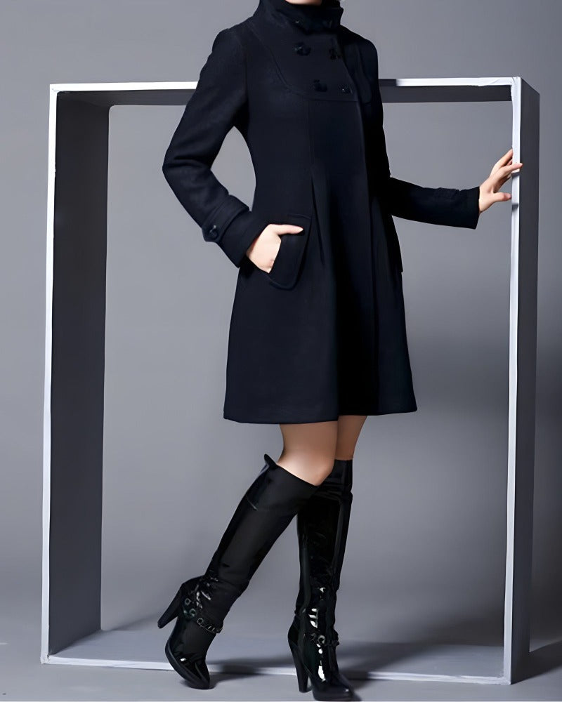 Elarova |  Langjacke mit Knöpfen vorne für Damen