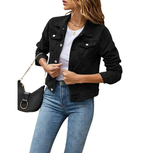 Elarova |  Lässige Jacke im Denim-Look für Frauen