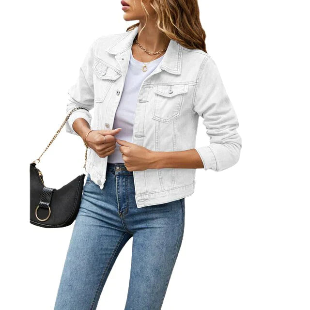 Elarova |  Lässige Jacke im Denim-Look für Frauen