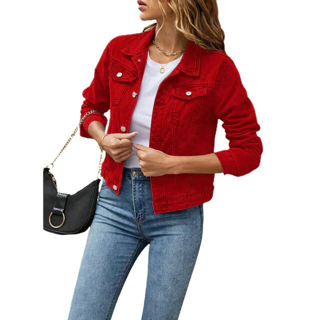 Elarova |  Lässige Jacke im Denim-Look für Frauen