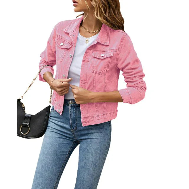 Elarova |  Lässige Jacke im Denim-Look für Frauen