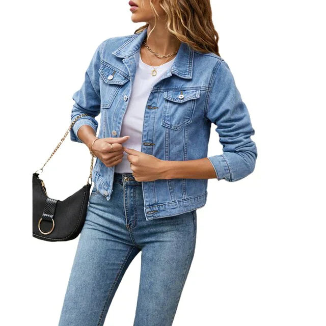 Elarova |  Lässige Jacke im Denim-Look für Frauen