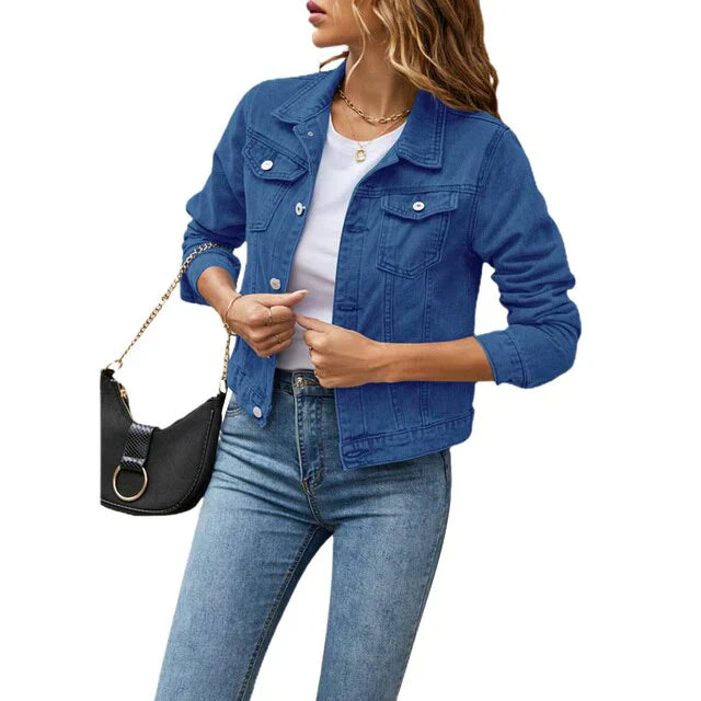 Elarova |  Lässige Jacke im Denim-Look für Frauen