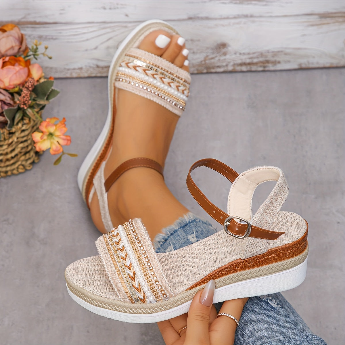 Lunaria™ – Damen Sandalen mit Strasssteinen für Elegante Sommerschuhe 2
