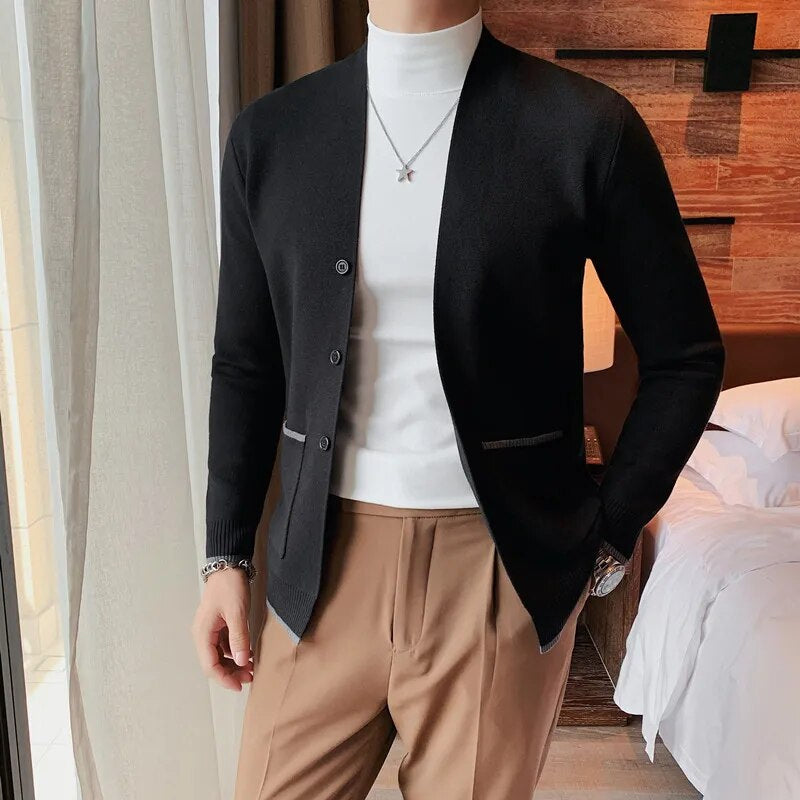 Marken-Strickjacke für Herren – elegant