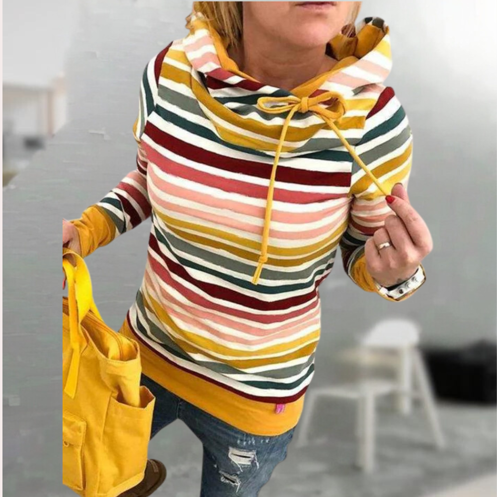 Modischer Sanias Damenpullover mit Streifen für einen trendigen Look