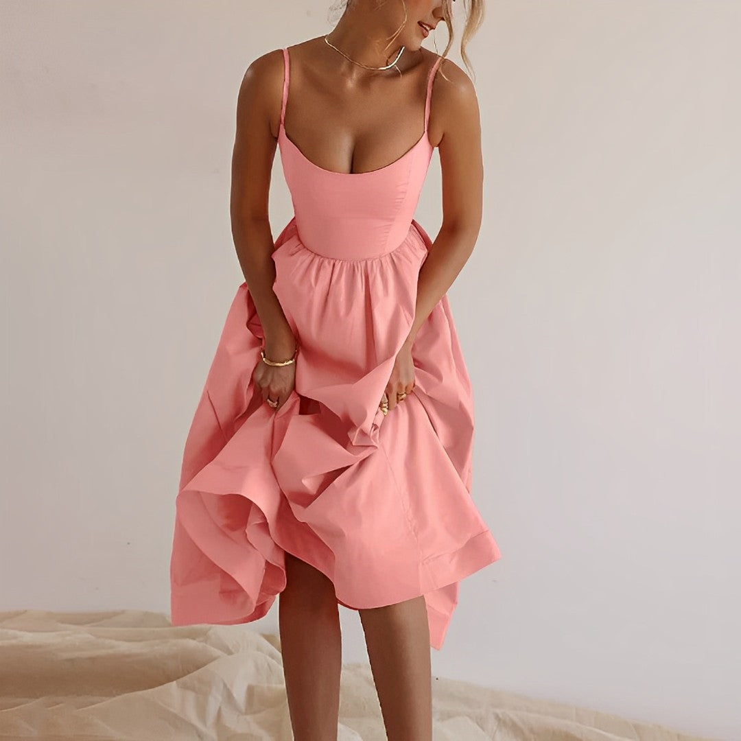 Fabiana™ – Damen Kleid Hochzeitsgast mit Verspieltem Puffdesign und Komfort-4