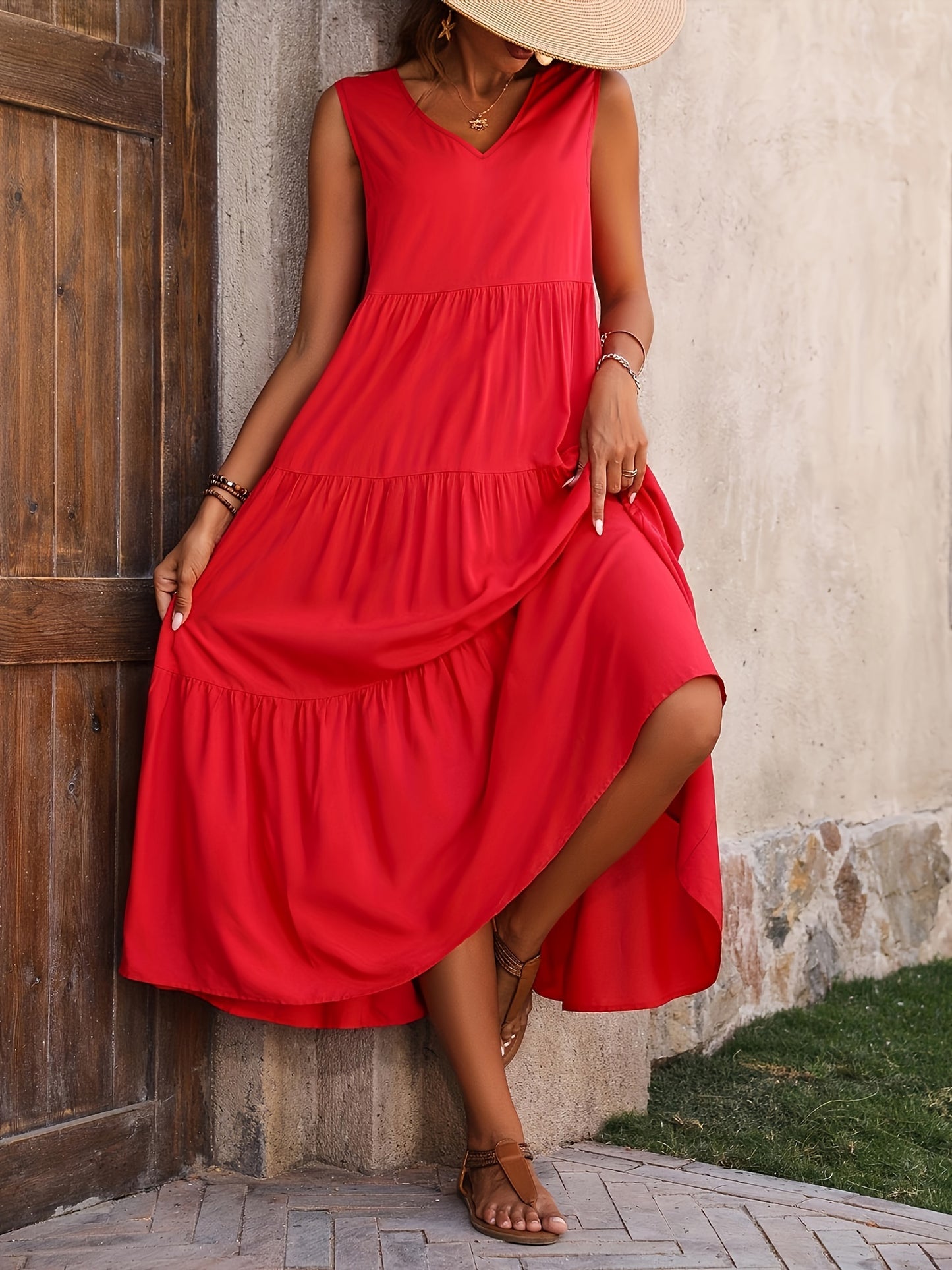 Rayona™ – Sommerliches Damenkleid mit elegantem V-Ausschnitt