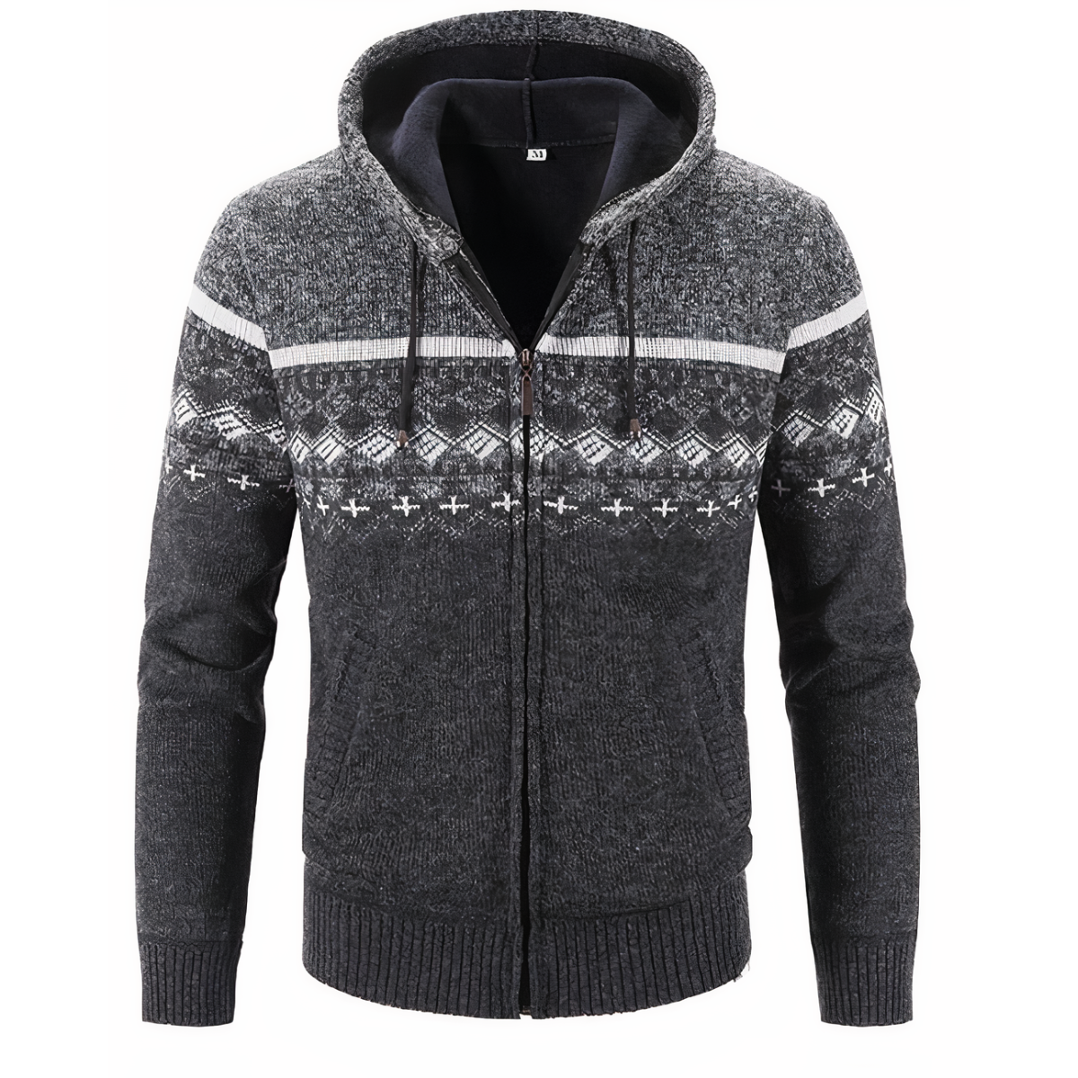 Reißverschluss-Kapuzenpullover mit Seitentaschen - Gavin