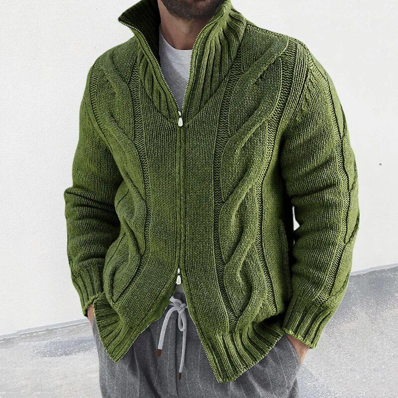 Rollkragen Strickjacke für Herren